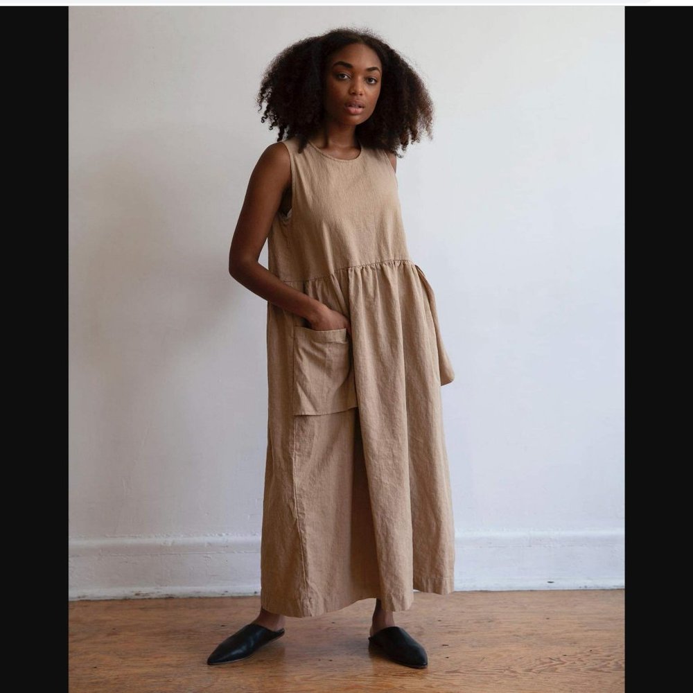Ovate Oversized Hyssop Dress in Honey Size Small